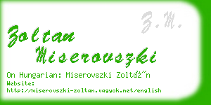 zoltan miserovszki business card